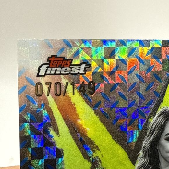 2025 Topps Finest WWE #53 Roxanne Perez Blue Refractor /149 Wrestling Card - Picture 2 of 3